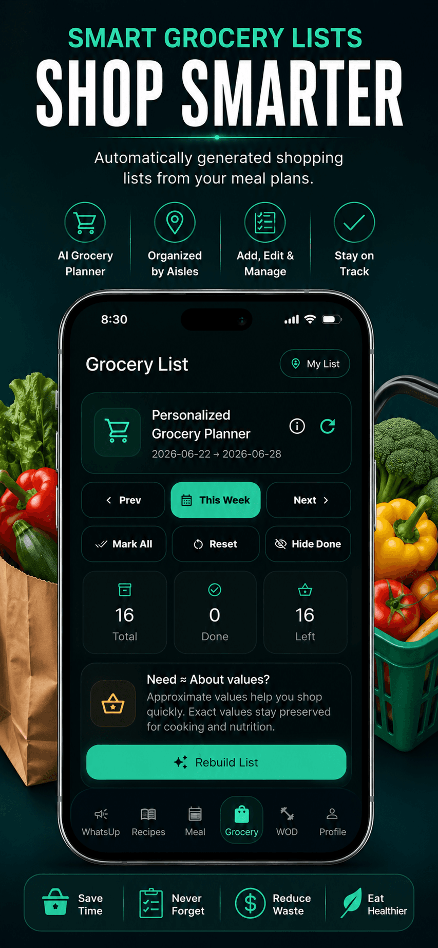 PAi smart grocery mobile experience